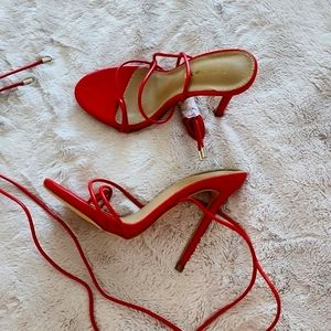 Red Strappy Heels